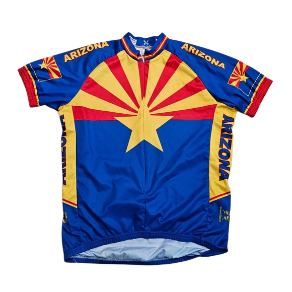Shaversport | Shirts | Arizona Flag Cycling Jersey 34 Zip Shirt Men Xl ...